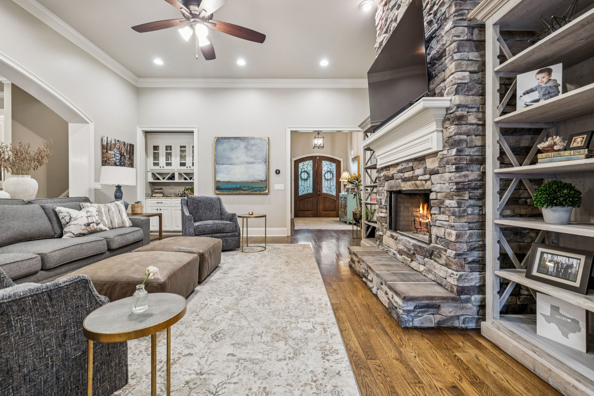 240 Laycrest Drive Mount Juliet, TN 37122 - Photo 24 of 100 a living room with furniture and a fireplace