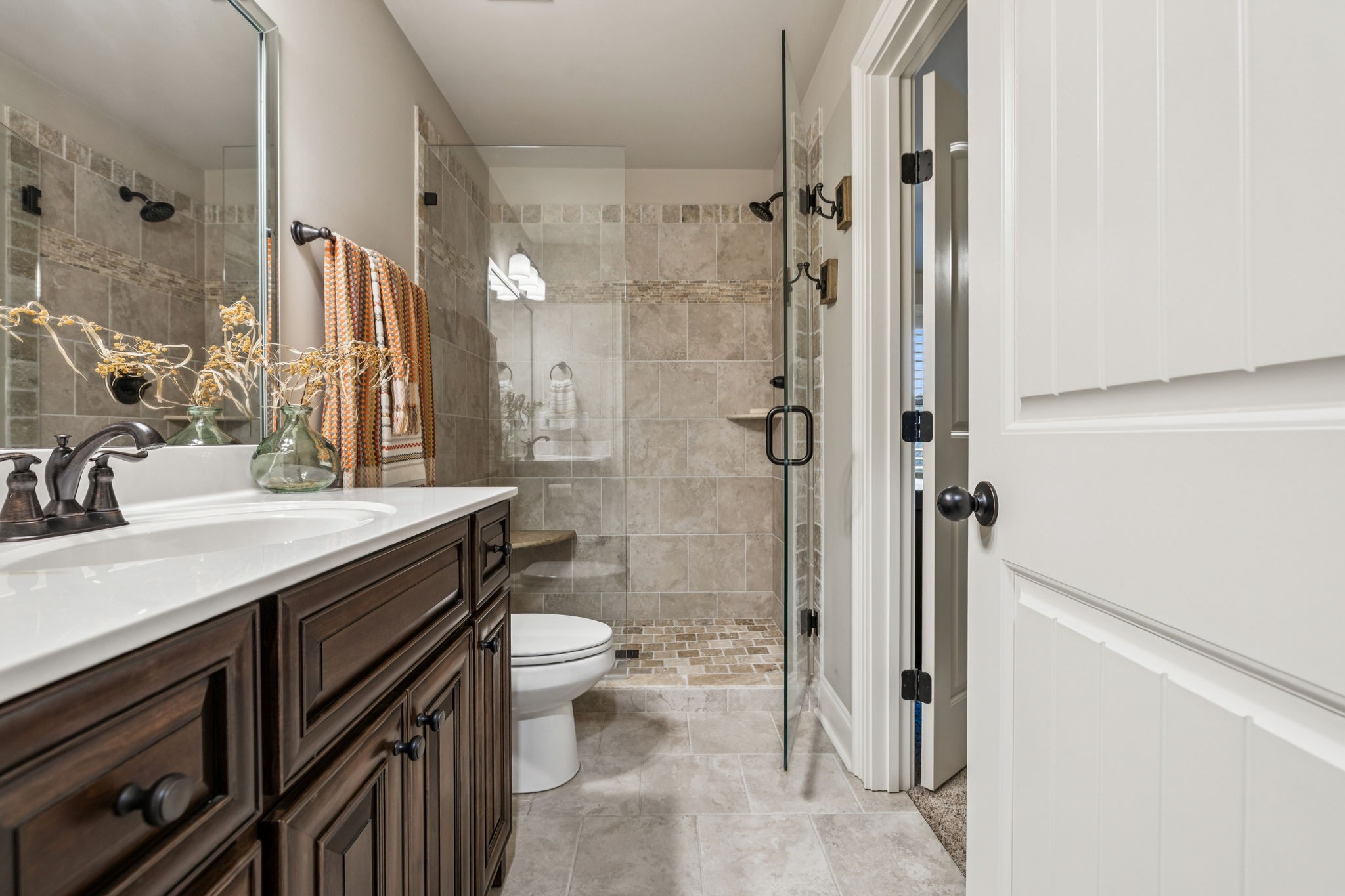 240 Laycrest Drive Mount Juliet, TN 37122 - Photo 57 of 100 a bathroom with a granite countertop sink toilet and shower