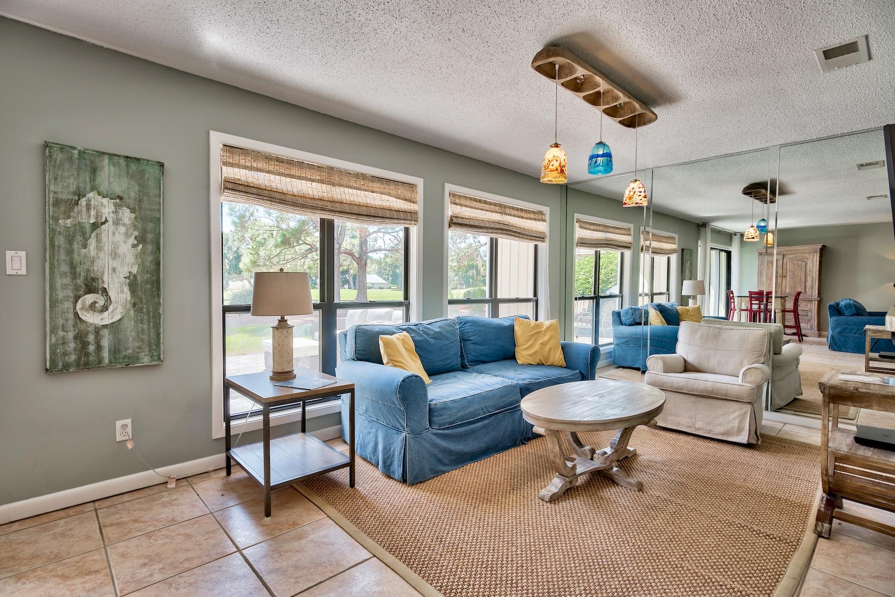 716 Sandpiper Drive, Unit 10508 Miramar Beach, FL 32550 - Photo 5 of 22 a living room with furniture a rug and a large window