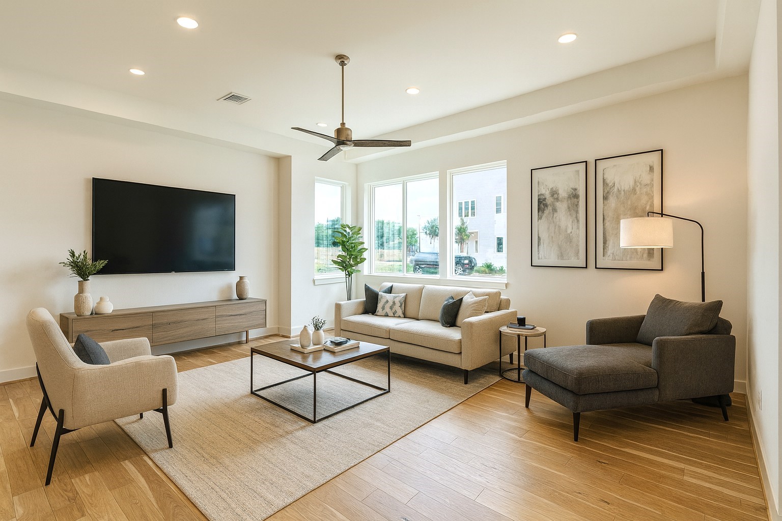 3311 Cardinal Crest Lane Houston, TX 77080 - Photo 3 of 14 Gigantic 21x22 Living Room! (picture was virtually staged)