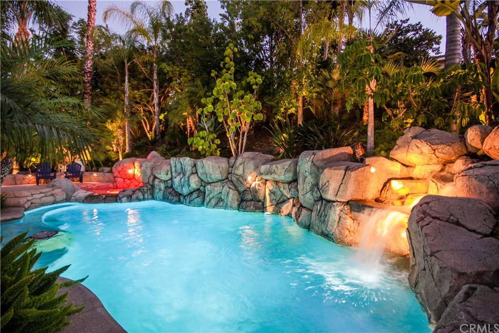 1836 Willow Bluff Drive Corona, CA 92883 - Photo 55 of 64 Rock Pool & Spa Night Shot