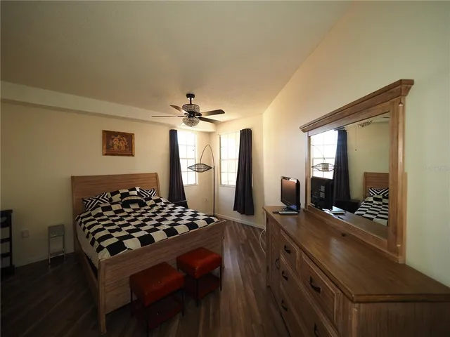 a bathroom with a double vanity sink and mirror