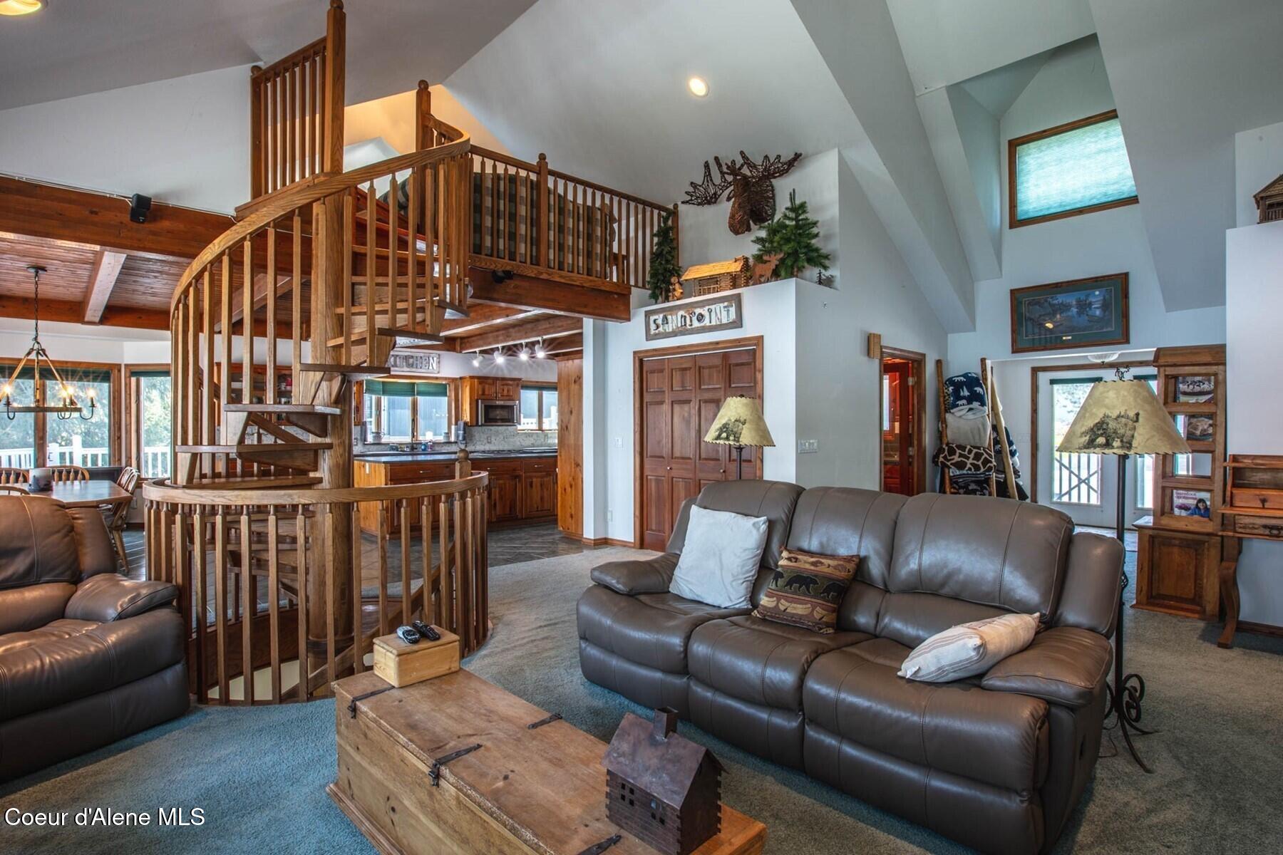 433 Campbell Point Road Laclede, ID 83841 - Photo 19 of 70 Custom Staircase to Loft