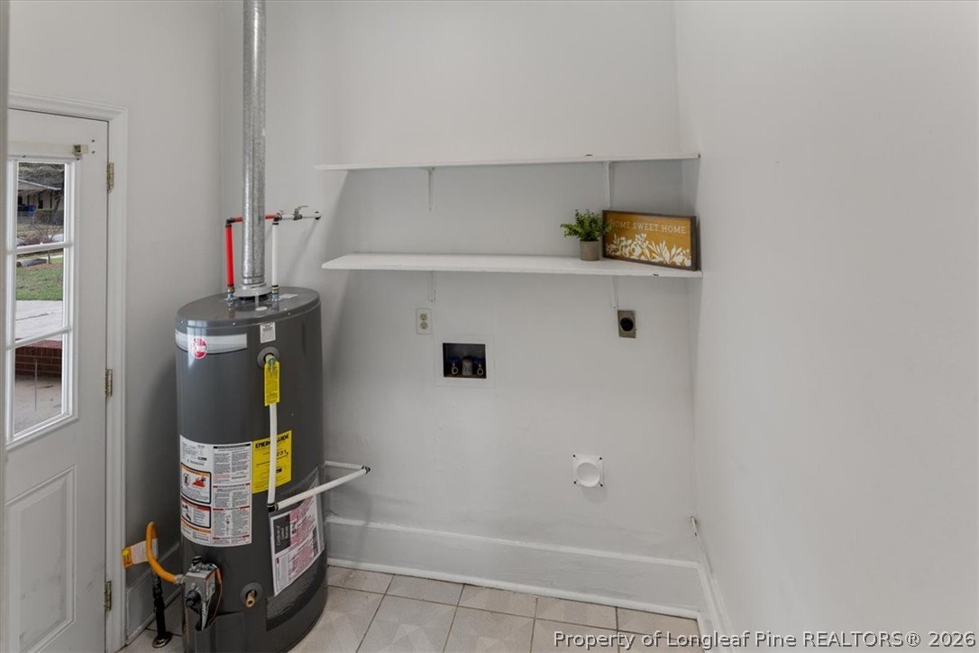 742 Newport Road Fayetteville, NC 28314 - Photo 36 of 47 Carport Entry and Laundry Room - New Gas Water Heater