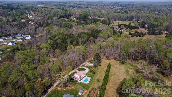an aerial view of multiple house