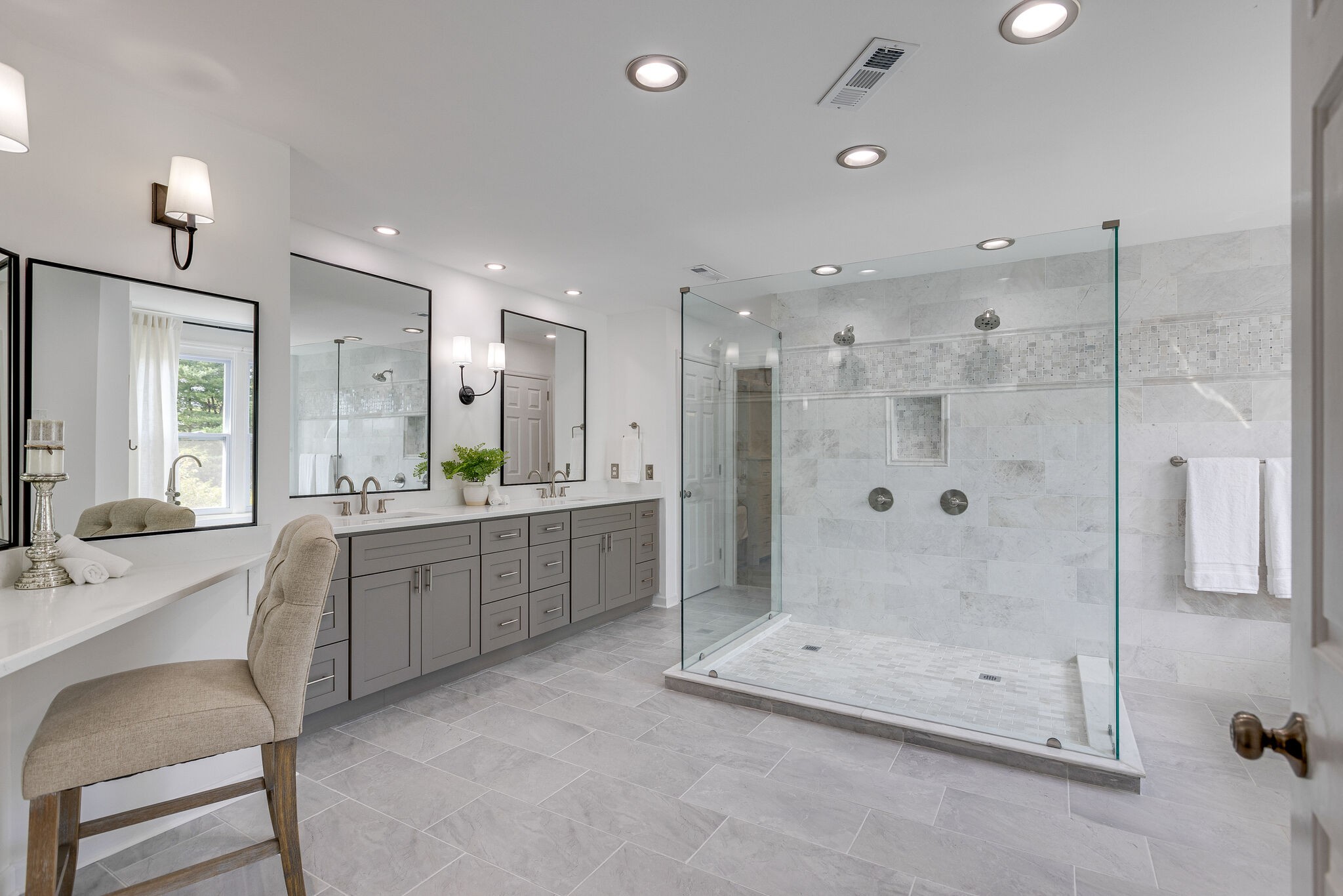 9501 Clovercroft Road Franklin, TN 37067 - Photo 39 of 70 a large bathroom with a glass shower door