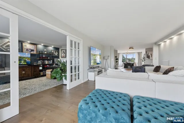 a view of a city with tall buildings in the background