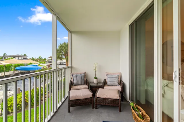 a view of city from a balcony