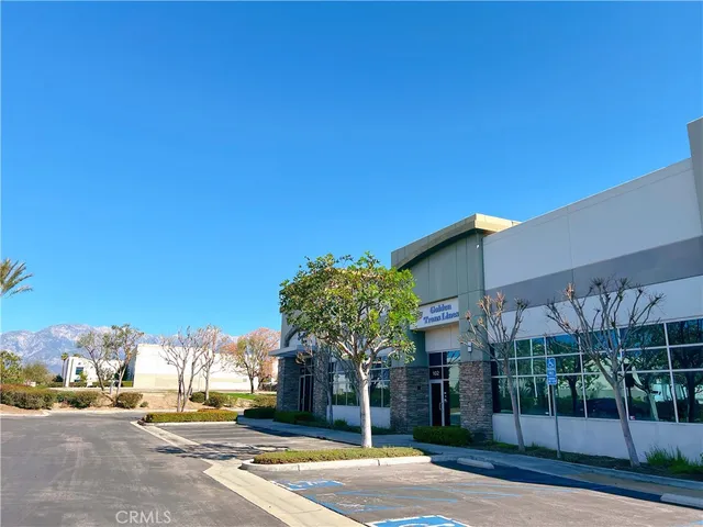 a view of a building with a street