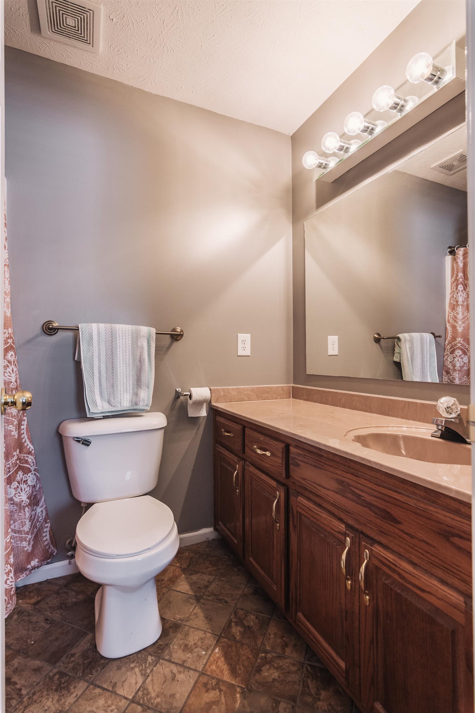 399 Corinth Road Portland, TN 37148 - Photo 15 of 28 a bathroom with a toilet a sink and mirror
