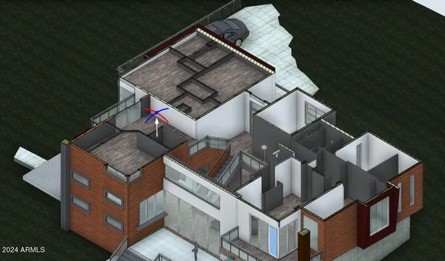 a view of a large mountain with mountains in the background