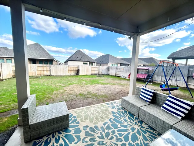 a view of an outdoor sitting space