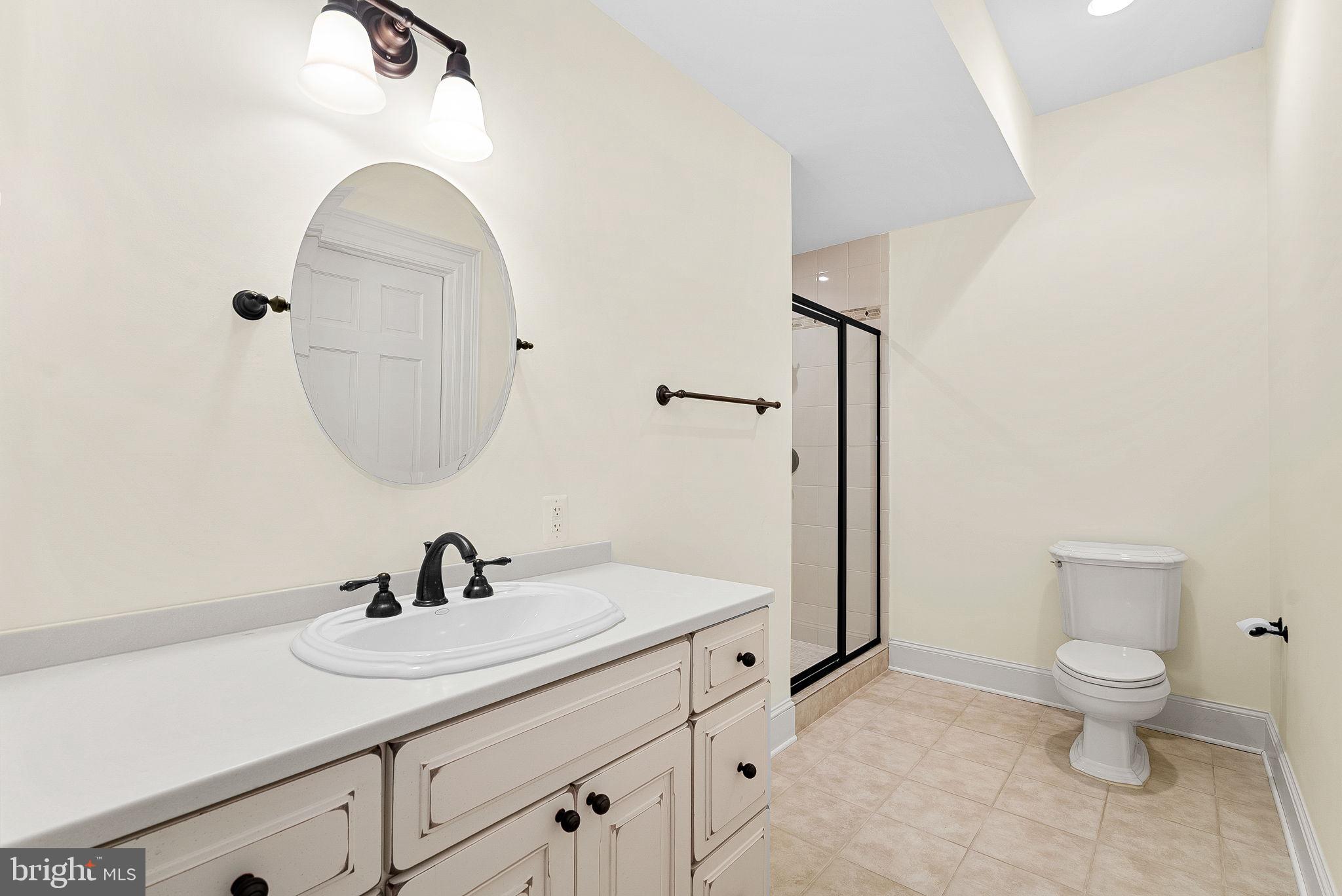 11913 Chapel Road Clifton, VA 20124 - Photo 109 of 124 a bathroom with a sink a toilet and a mirror