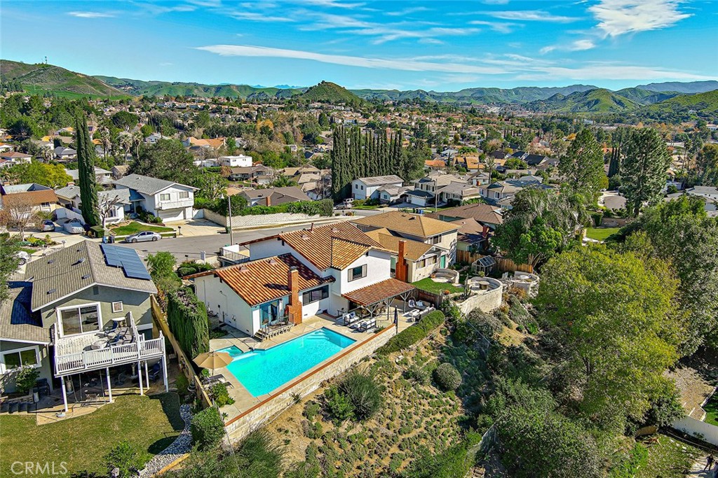 30654 Rigger Road Agoura Hills, CA 91301 - Photo 46 of 51 an aerial view of residential houses with outdoor space and ocean view