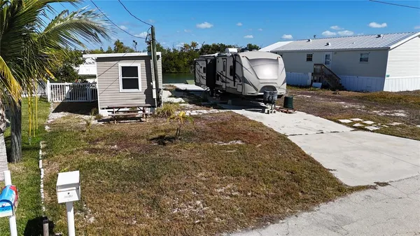 a view of a house with a patio