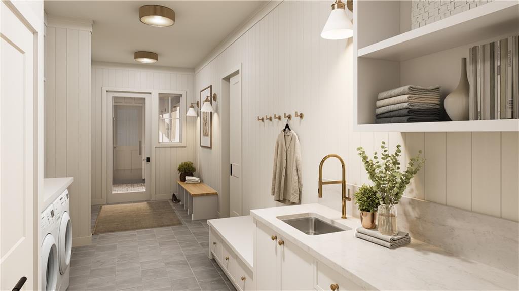 8450 Forsyth Commons Cumming, GA 30041 - Photo 4 of 11 a bathroom with a sink and mirror