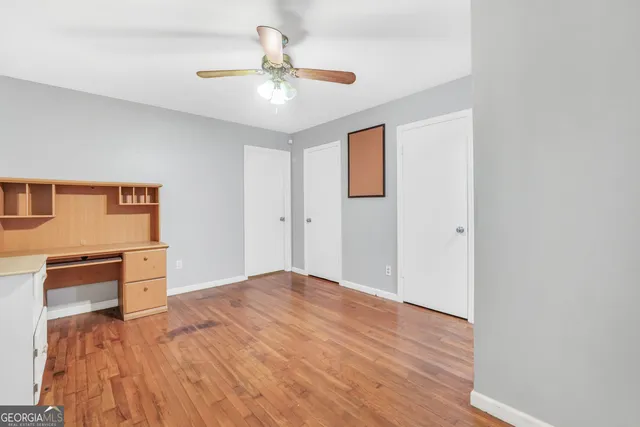 a view of livingroom with furniture and wooden floor