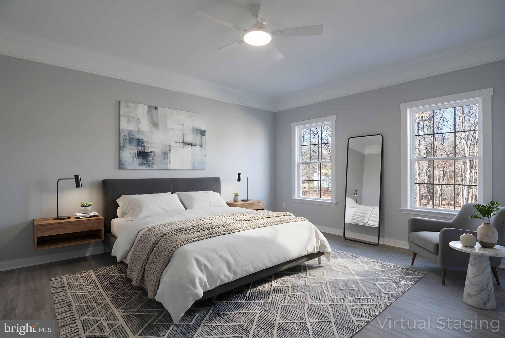 1633 Catlett Mountain Road Front Royal, VA 22630 - Photo 46 of 69 a bedroom with a bed and glass window