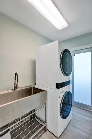 a view of a room with shelves