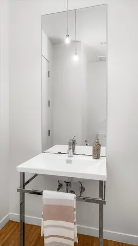 a view of balcony with furniture