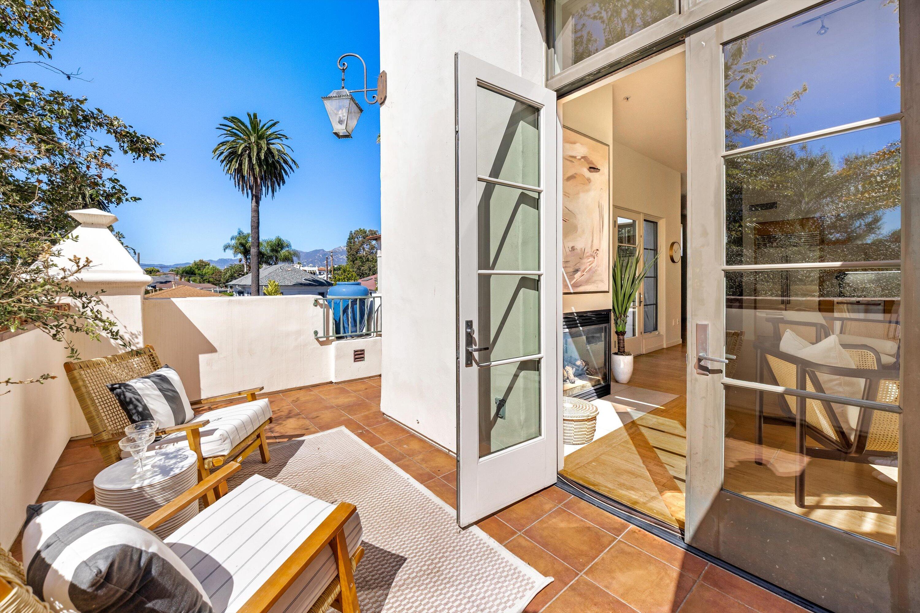 401 Chapala Street, Unit 214 Santa Barbara, CA 93101 - Photo 22 of 31 a view of balcony with furniture