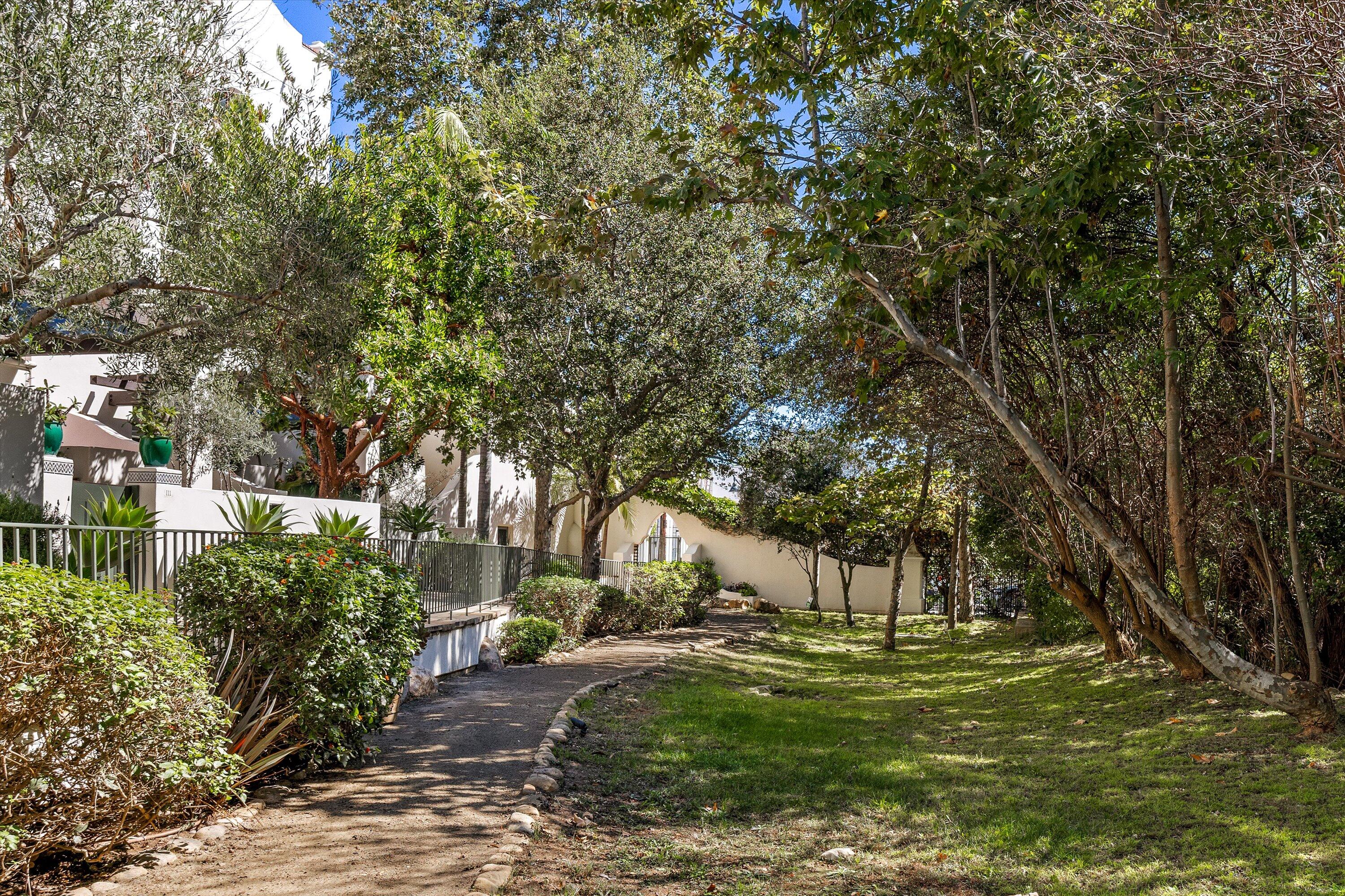401 Chapala Street, Unit 214 Santa Barbara, CA 93101 - Photo 27 of 31 a view of a park with large trees