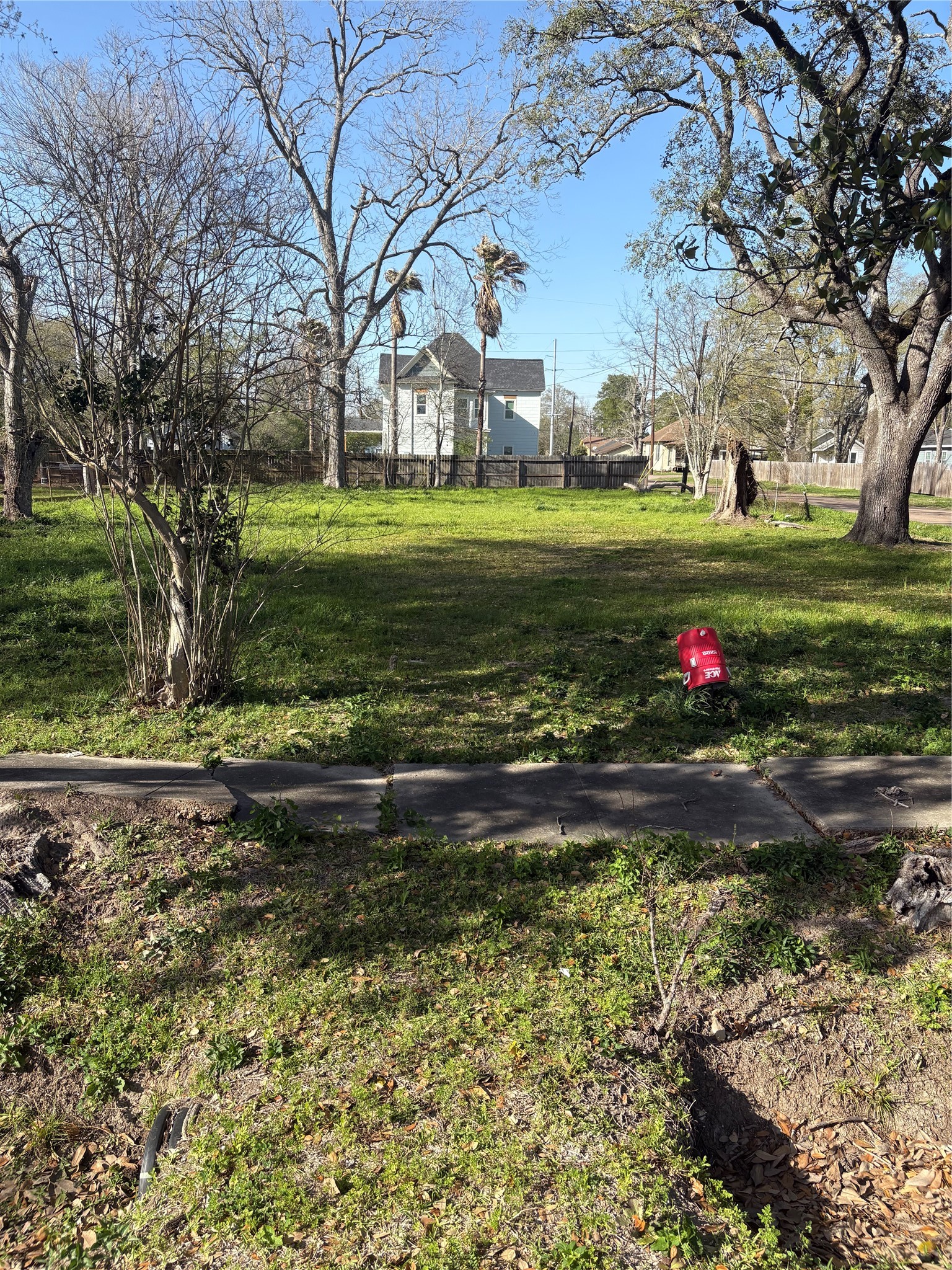 1110 Pipkin Street Beaumont, TX 77705 - Photo 2 of 6 a view of a yard with a fountain