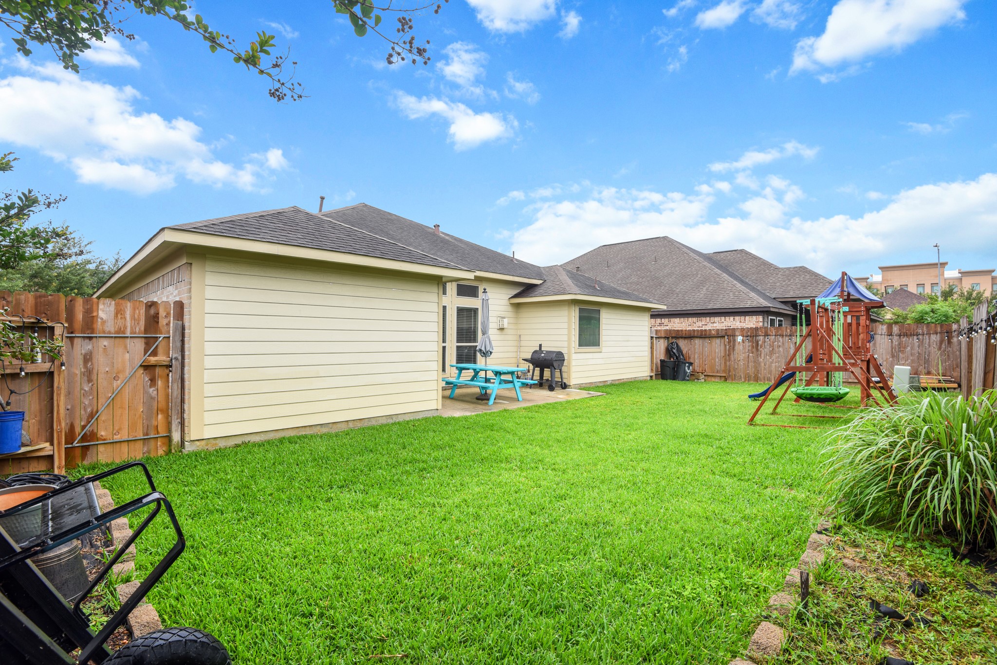 5211 Cayenne Lane Baytown, TX 77521 - Photo 18 of 19 Backyard has space for outdoor grilling and place to gather!