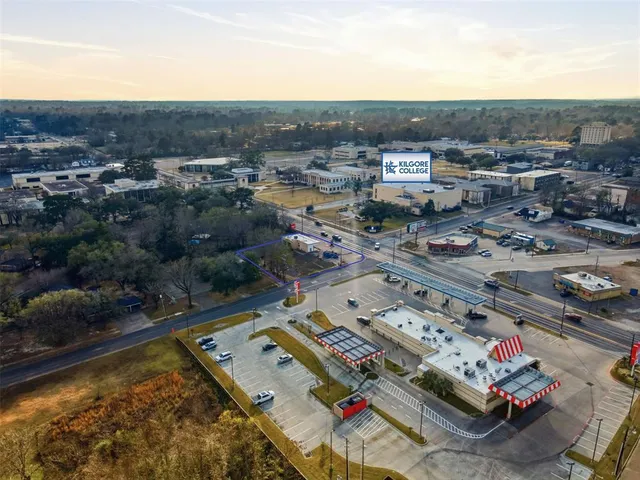 a view of a city with tall buildings