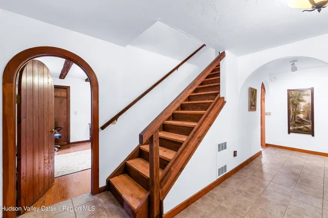 a view of an entryway with staircase