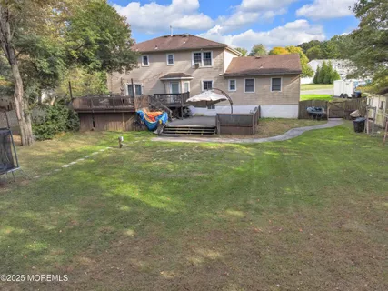 a view of a backyard with a garden