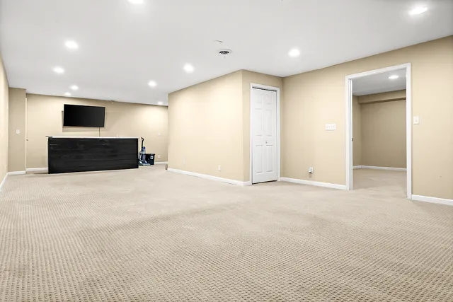 a view of a livingroom with a flat screen tv