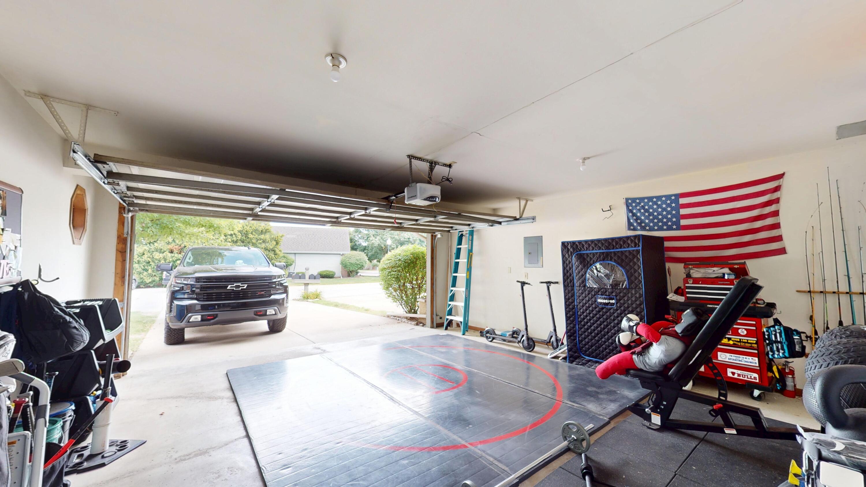 9344 Van Buren Street Crown Point, IN 46307 - Photo 33 of 37 a view of a room with gym equipment