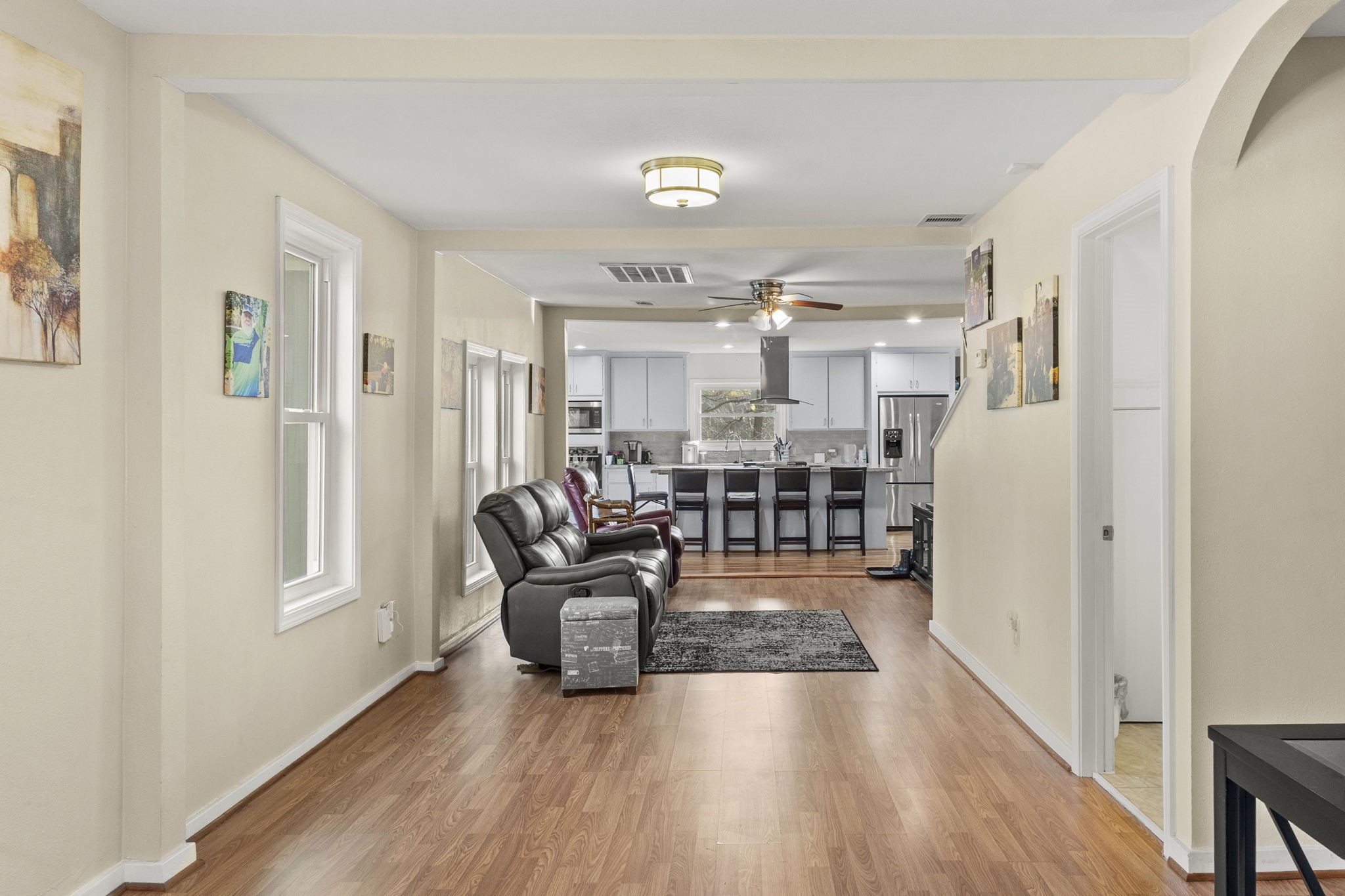 12498 Highway 69 Colmesneil, TX 75938 - Photo 13 of 50 a living room with stainless steel appliances furniture and a kitchen view