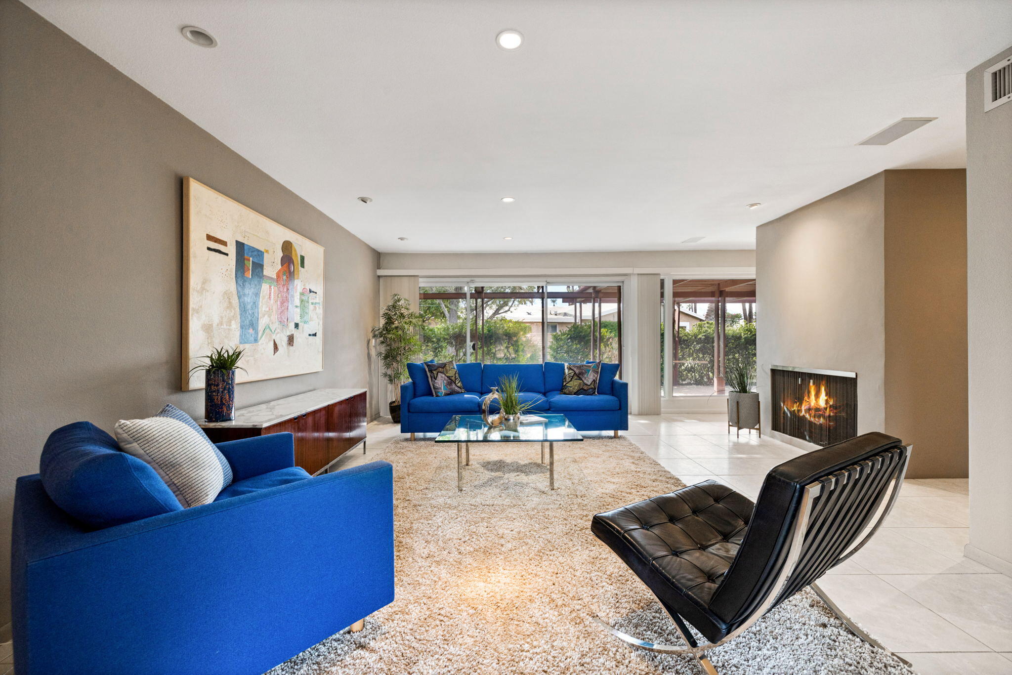 36851 Palm View Road Rancho Mirage, CA 92270 - Photo 8 of 29 a living room with furniture and a fireplace