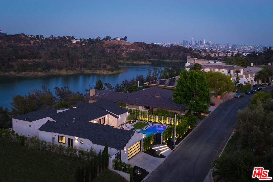 2990 Lakeridge Drive Los Angeles, CA 90068 - Photo 45 of 53 an aerial view of a house with mountain view
