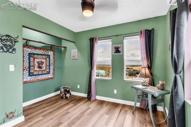 a room with furniture and a window