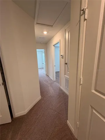 a view of hallway with a hallway