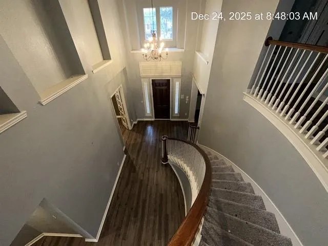 a view of balcony with furniture