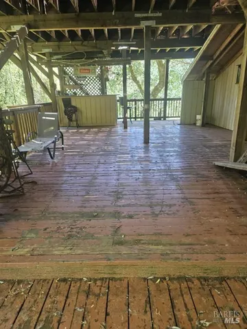 a view of porch with seating space