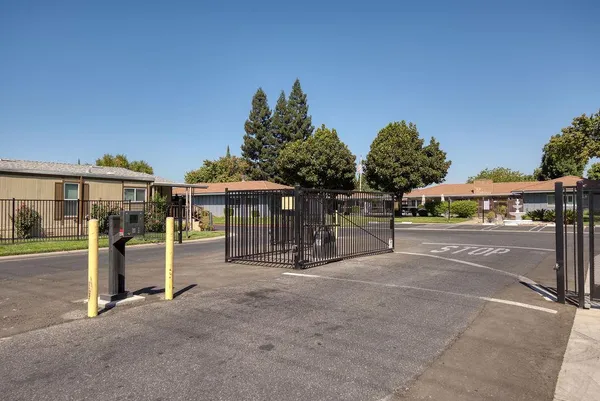 a view of a parking space and outdoor space