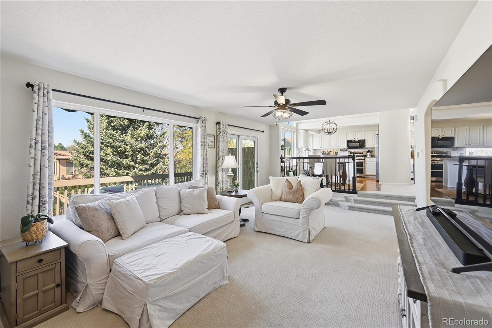 9153 Roadrunner Drive Highlands Ranch, CO 80129 - Photo 16 of 39 a living room with furniture and a large window