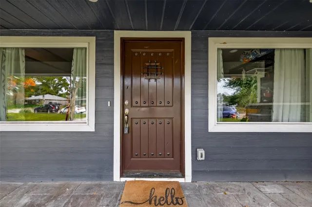 a view of front door of house