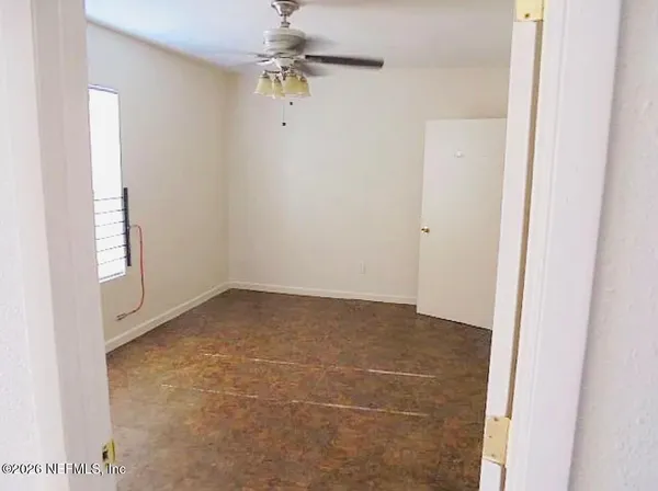 an empty room with a window