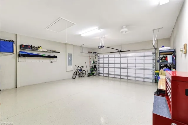 a view of empty room with storage