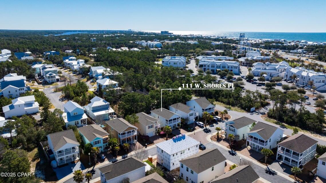 111 West Shore Place Inlet Beach, FL 32461 - Photo 16 of 45 an aerial view of a city with lots of residential buildings