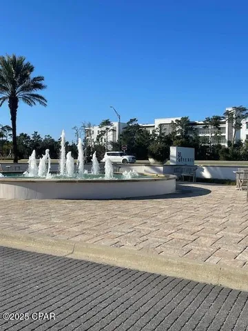 a building view with outdoor space and sitting space
