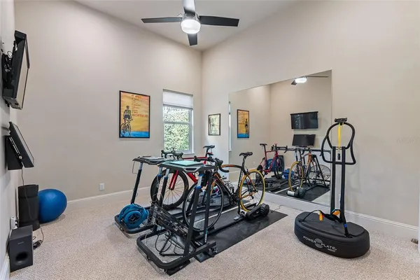 a view of swimming pool with outdoor seating