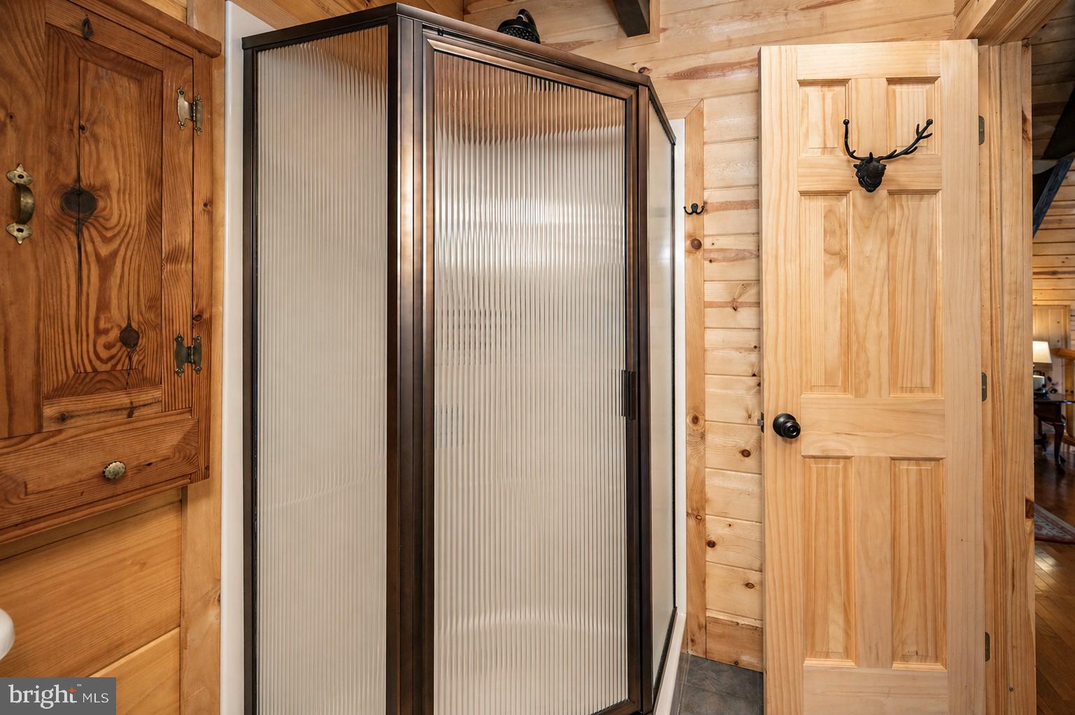 4502 Hileman Road Bruceton Mills, WV 26525 - Photo 39 of 62 a bathroom with a glass shower door