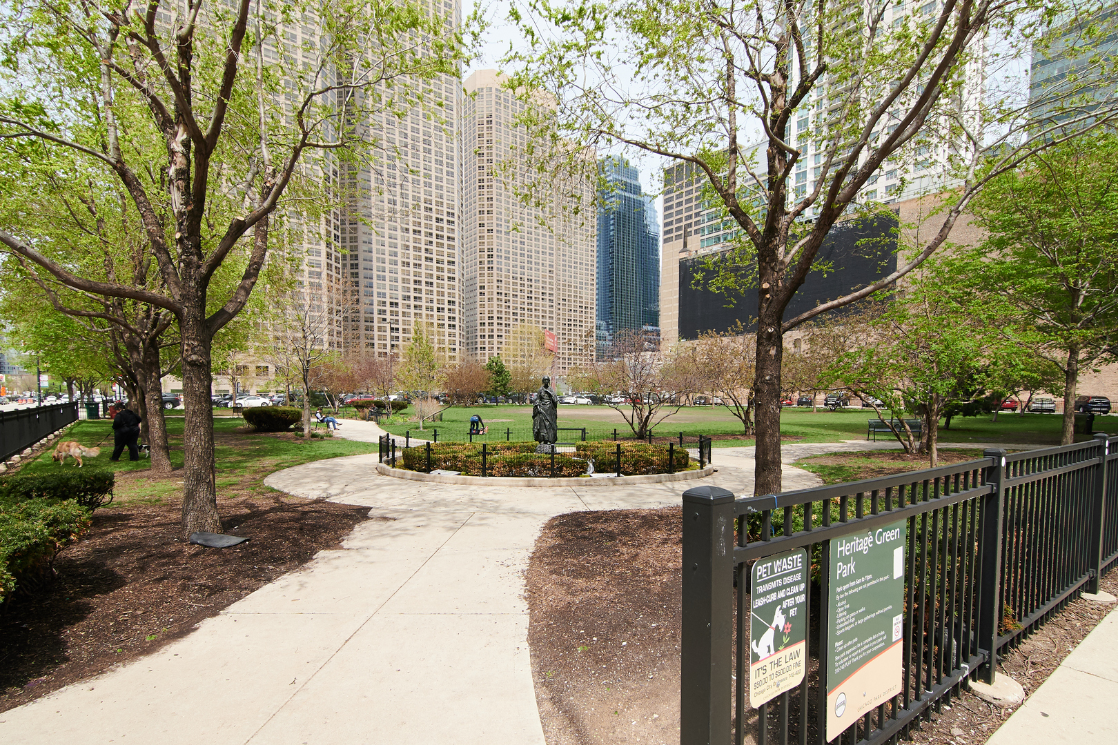 210 South Desplaines Street, Unit 1003 Chicago, IL 60661 - Photo 22 of 27 a street view with tall trees